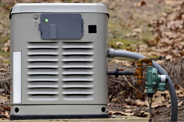 image of a standby home generator installed outdoors