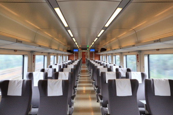 modern train interior depicting air conditioner influence on transportation