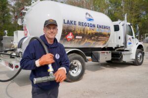 Lake Region Energy Propane truck and delivery staff