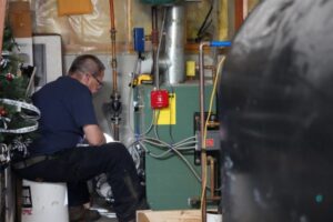 Lake Region Energy boiler maintenance by HVAC technician