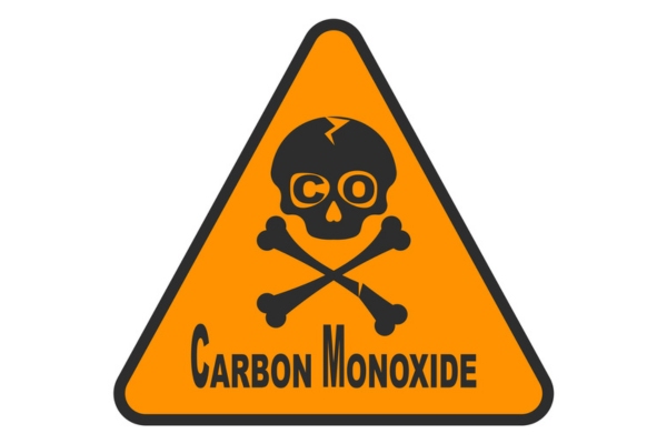 carbon monoxide warning sign depicting danger