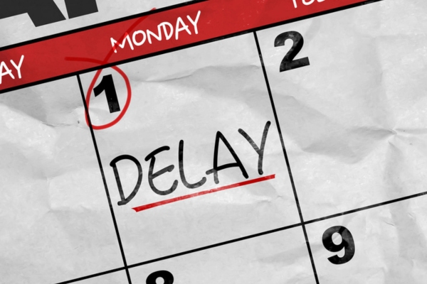 delay marked on calendar depicting overlooking furnace maintenance